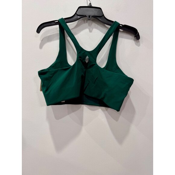New Free People Movement Women's Size L Never Better Square Neck Bra Green - Picture 2 of 11